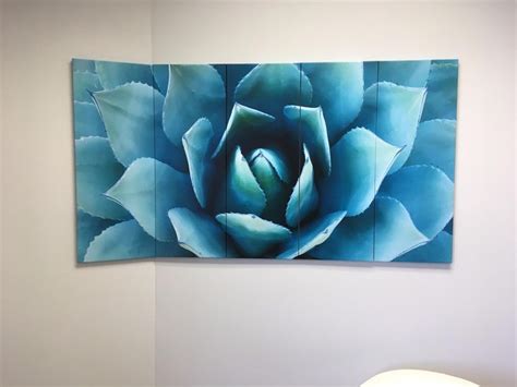 Ezon Ch Large Wall Art Blue Agave Canvas Prints Agave Flower Large Art