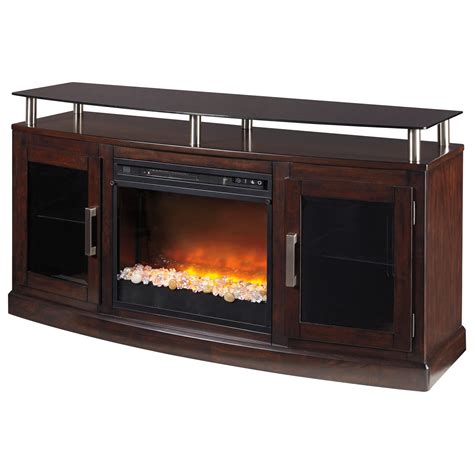 Signature Design By Ashley Chanceen W757w3 Tv Stand With Fireplace