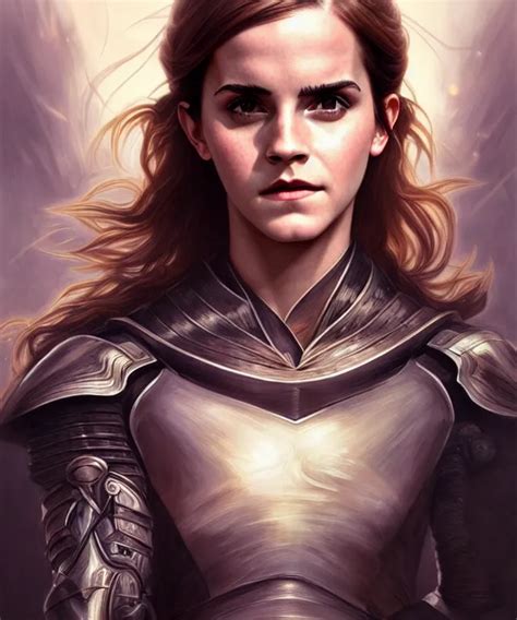 Emma Watson Muscular And Powerful Medieval Knight Stable Diffusion