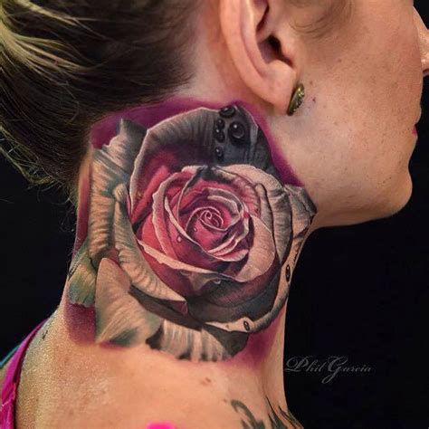 Rose Neck Tattoo Best Tattoo Design Ideas