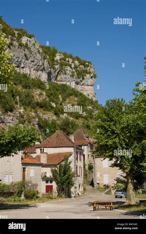 Europe France Quercy Lot 46 Cele Valleycabrerets Village Stock
