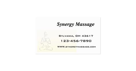 Massage Therapy Business Card Zazzle