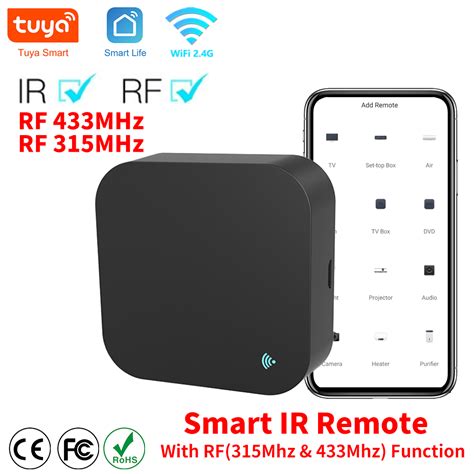 Tuya Wifi Rf Ir Remote Control 433mhz 315mhz For Smart Home Via