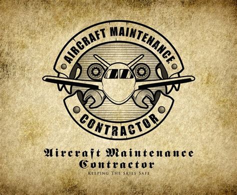 Aircraft Maintenance Contractor Logo Design For Mechanics Out There