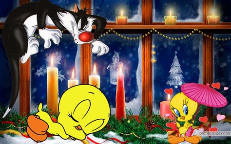 Looney Tunes Tweety Bird And Sylvester Cat Christmas