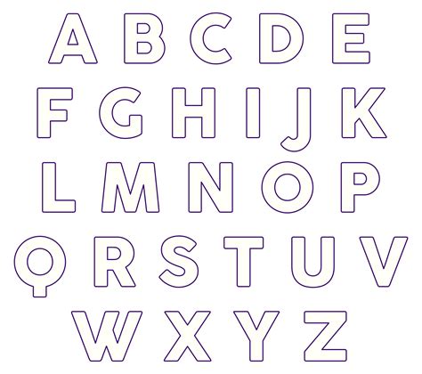 7 Best Images Of Free Printable Block Letter Alphabet Template Large