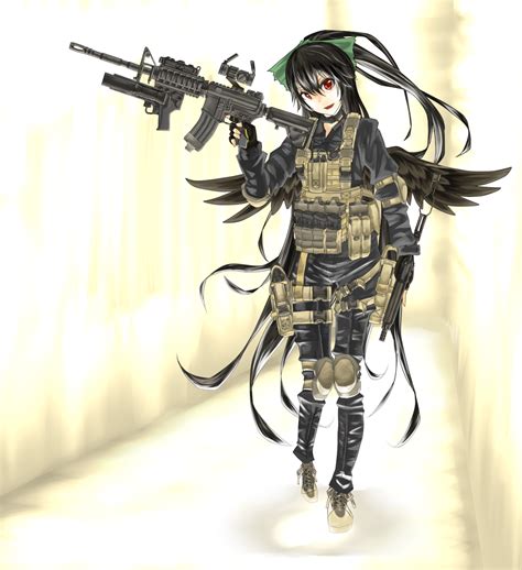 Safebooru Assault Rifle Beretta 93r Black Hair Boots Contemporary Dual Wielding Gloves Grenade