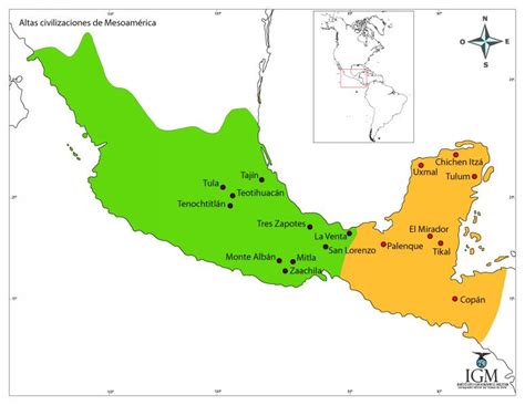 Print Map Quiz Mayas y Aztecas sociología mesoamerica