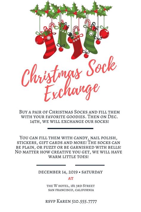 Christmas Sock Exchange Poem