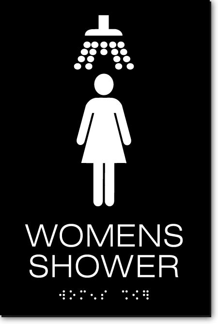 Womens Shower Sign Ada Sign Factory