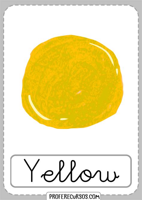 Color Flashcards Yellow Profe Recursos