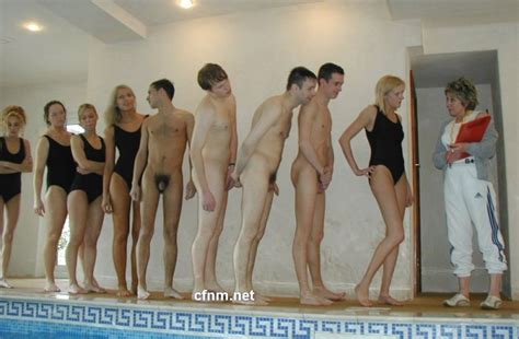 Mixed Gender Nude Group Cumception