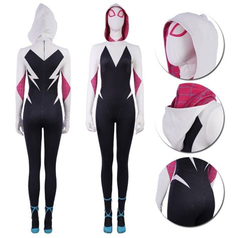 Gwen Stacy Suit Cosplay Costume Spider Man Into The Spider Verse Edition Cosplay Costumes