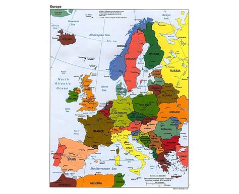 Map Of Europe Countries And Capitals