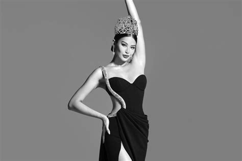 look michelle dee stuns in black and white photos following miss universe philippines win