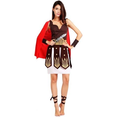 ladies roman gladiator fancy dress costume one size