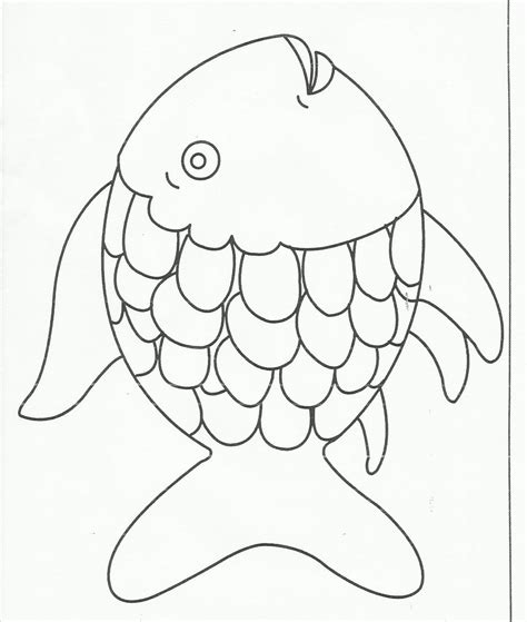 Rainbow Fish Coloring Page Free Large Images