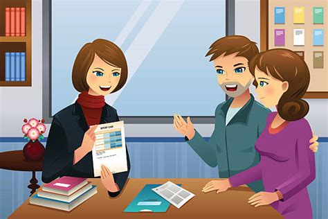 Parent Teacher Meeting Clip Art Vector Images And Illustrations Istock