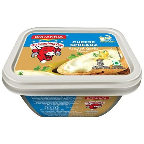 buy britannia the laughing cow processed cheese spreadz roasted garlic flavour online at best