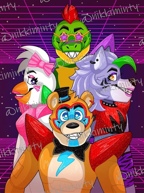 Fnaf Security Breach Fanart Poster 16 X 20 Inches Etsy