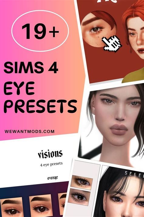 19 Sims 4 Eye Presets Customize Your Sims Eyes In 2024 Sims 4 Cc