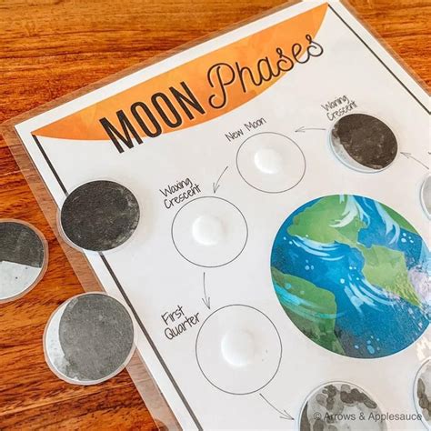 Moon Phases Activity Printable Moon Phase Game Educational Etsy