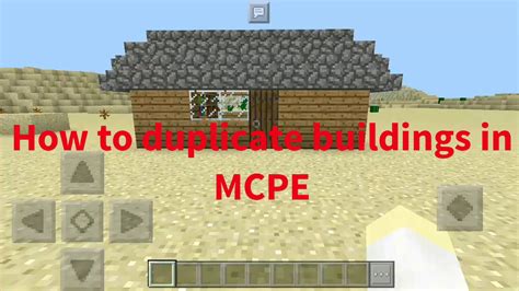 Mcpe How To Duplicate Buildings In Mcpe Youtube