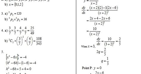 Spm mathematics paper 2 format. Ashare: SPM Additional Mathematics 2016 Paper 1 Answer