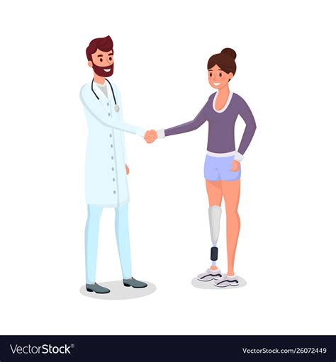 Medical Prosthetics Flat Royalty Free Vector Image