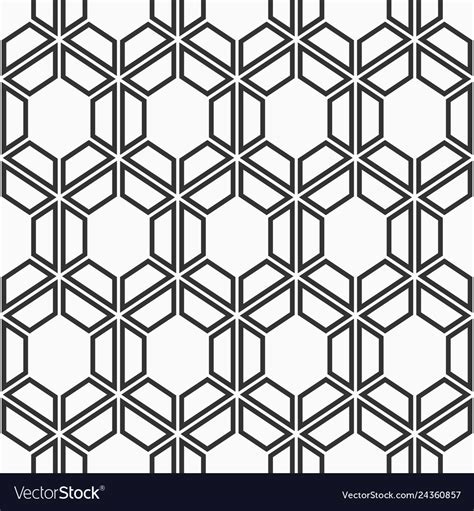 Seamless Geometric Pattern Of Hexagons Royalty Free Vector