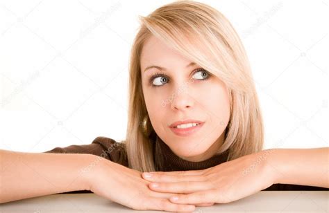 Woman Looking Sideways Stock Photo By ©cybernesco 2399409