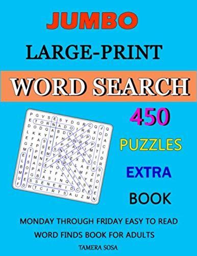 Jumbo Large Print Word Search Puzzles 450 Puzzles Extra