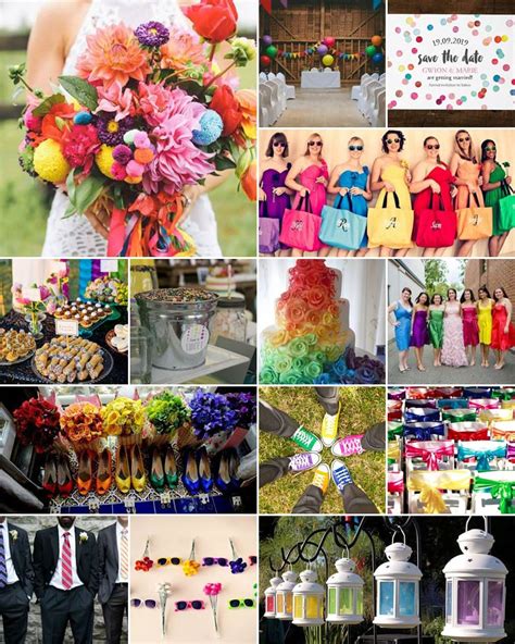 Multi Colour Wedding Colour Theme Colour Crazy