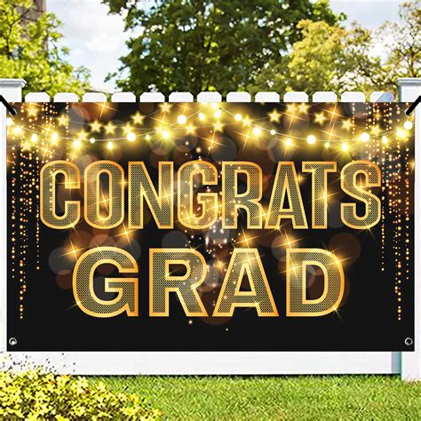 Buy Katchon Big Congrats Grad Banner 72x44 Inch Graduation Banner