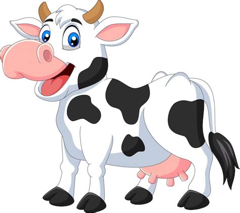 premium vector cartoon happy cow posing isolated on white