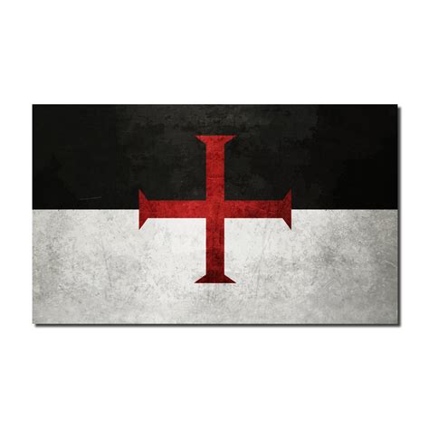 Knights Templar Classic Flag Decal Warrior 12