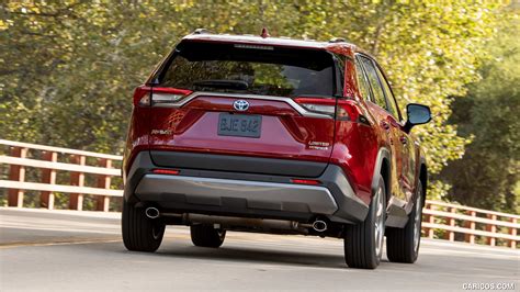 2019 Toyota Rav4 Hybrid Limited Color Ruby Flare Pearl Rear