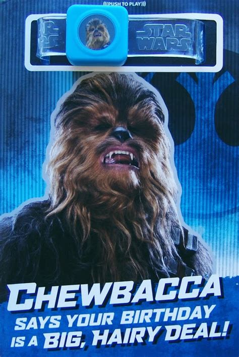 Buy Star Wars Interactive Sound Birthday Card Chewbacca At Mighty Ape Nz