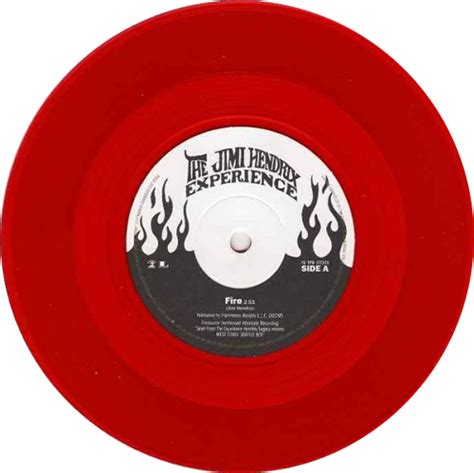 Jimi Hendrix Fire Red Vinyl Record Store Day Uk 7 Vinyl Single 7