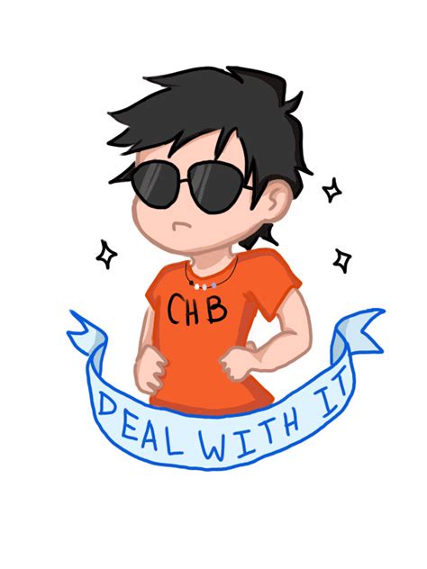 A Drawing Of A Person Wearing Sunglasses And An Orange Shirt With The