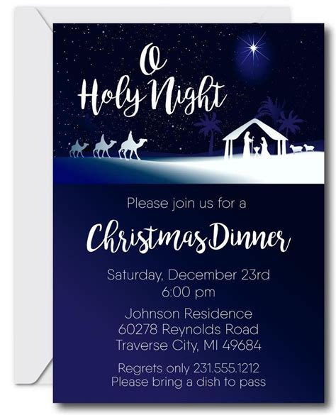 Church Christmas Dinner Invitation