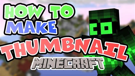 How To Simple Minecraft Thumbnail Youtube