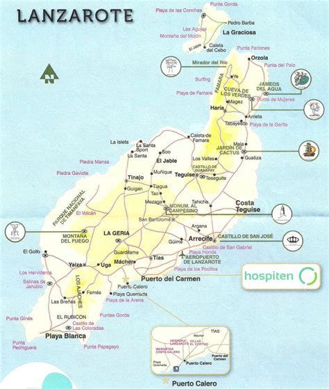 Cartina Geografica Lanzarote Cartina