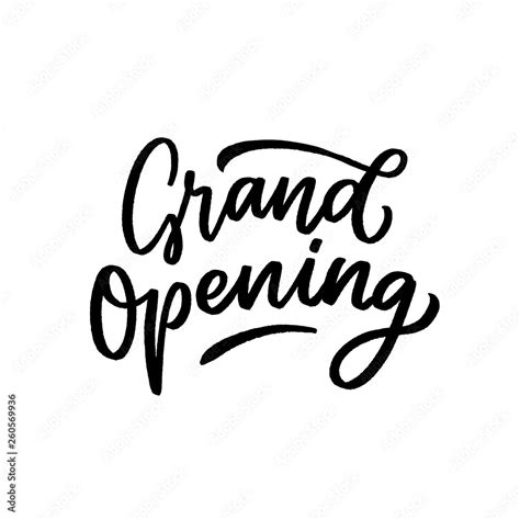 Lettering For Grand Opening Store Cafe Stock Vector Adobe Stock