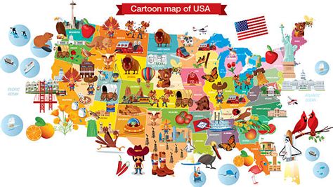Cartoon Map Usa Images Stock Photos And Vectors