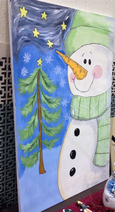 Whether you're wanting to do a cheaper version of a paint & sip, or just looking for a fun way to mix up your date nights, this is a perfect date idea for you! 15+ Easy Canvas Painting Ideas for Christmas 2017