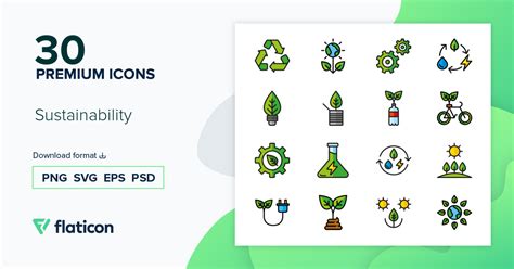 Sustainability 아이콘 팩 Outline Color 30 Svg 아이콘