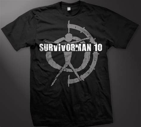Survivorman 10 Outdoors Mens Graphic Mens Tops T Shirt Fashion
