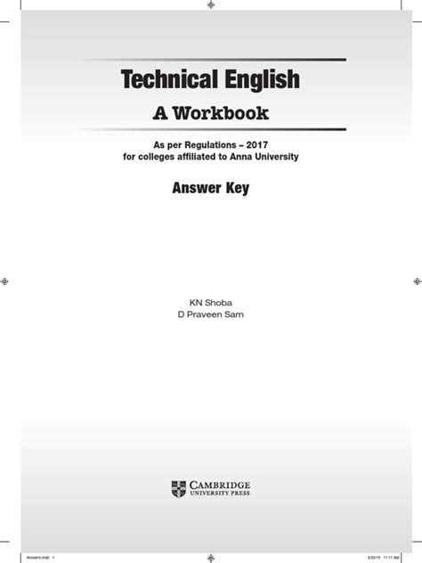 Answer Key Technical English A Workbook Pdf Internet Computer
