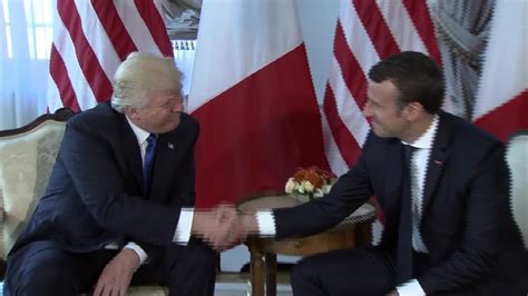 Watch Trump And Macrons Extended Handshake Cnn Video
